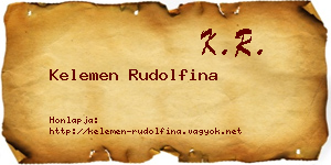 Kelemen Rudolfina névjegykártya