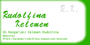 rudolfina kelemen business card